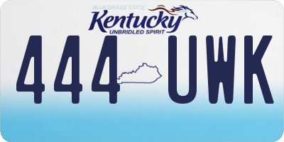 KY license plate 444UWK