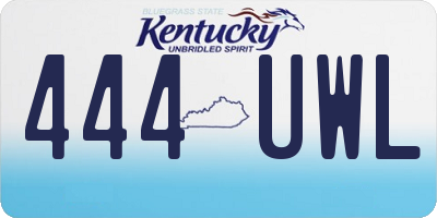 KY license plate 444UWL