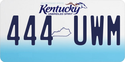 KY license plate 444UWM