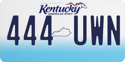 KY license plate 444UWN
