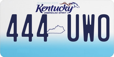 KY license plate 444UWO