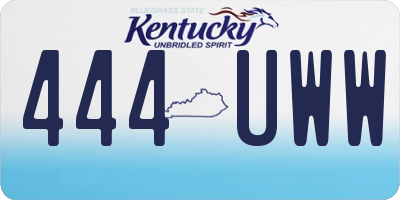 KY license plate 444UWW