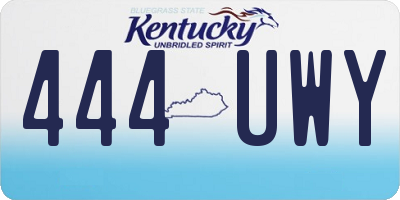 KY license plate 444UWY
