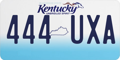 KY license plate 444UXA