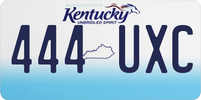 KY license plate 444UXC