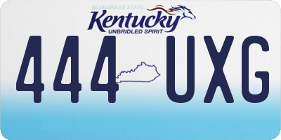 KY license plate 444UXG