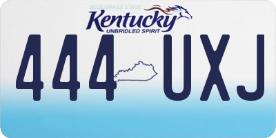 KY license plate 444UXJ