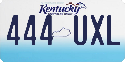 KY license plate 444UXL