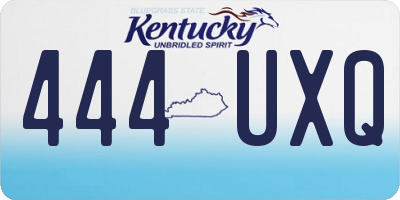KY license plate 444UXQ