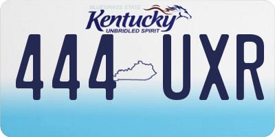 KY license plate 444UXR