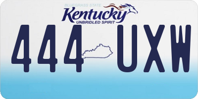 KY license plate 444UXW