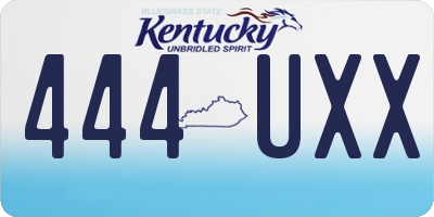 KY license plate 444UXX