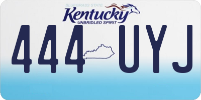 KY license plate 444UYJ