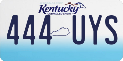 KY license plate 444UYS