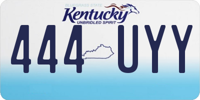 KY license plate 444UYY