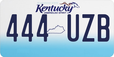 KY license plate 444UZB
