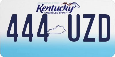 KY license plate 444UZD