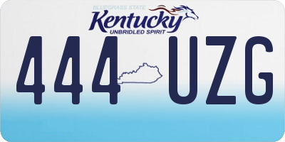 KY license plate 444UZG