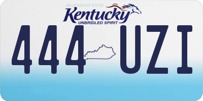 KY license plate 444UZI