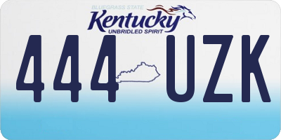 KY license plate 444UZK