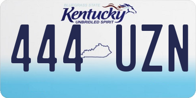 KY license plate 444UZN