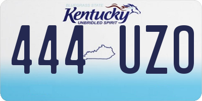 KY license plate 444UZO