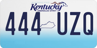 KY license plate 444UZQ