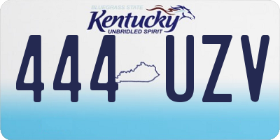 KY license plate 444UZV