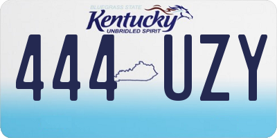 KY license plate 444UZY