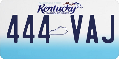 KY license plate 444VAJ
