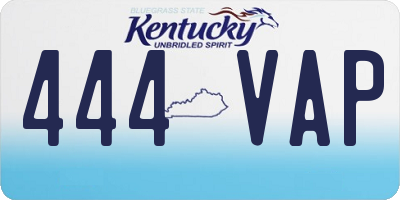 KY license plate 444VAP