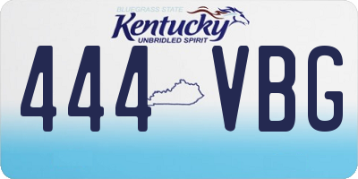 KY license plate 444VBG