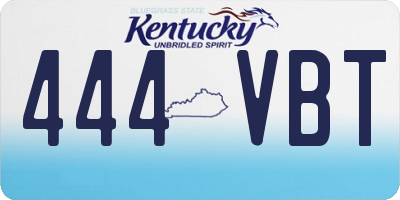 KY license plate 444VBT