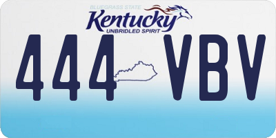 KY license plate 444VBV