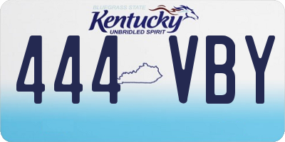 KY license plate 444VBY