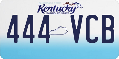 KY license plate 444VCB