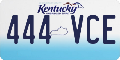 KY license plate 444VCE