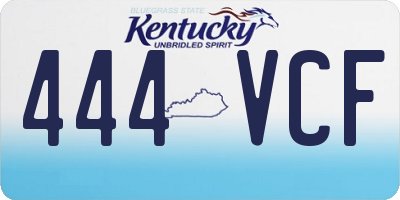 KY license plate 444VCF