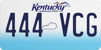 KY license plate 444VCG