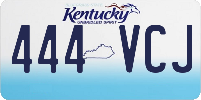 KY license plate 444VCJ