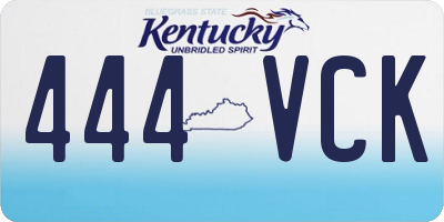 KY license plate 444VCK