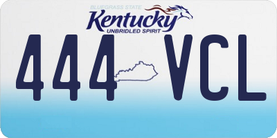 KY license plate 444VCL