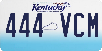 KY license plate 444VCM