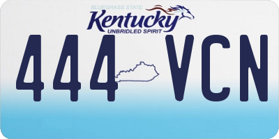 KY license plate 444VCN