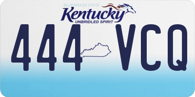 KY license plate 444VCQ