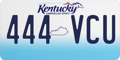 KY license plate 444VCU