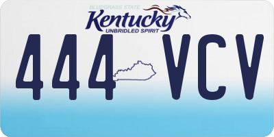 KY license plate 444VCV