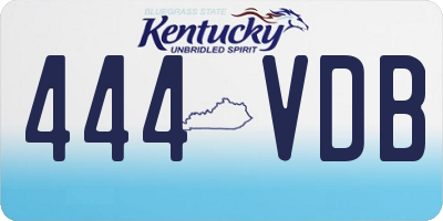 KY license plate 444VDB
