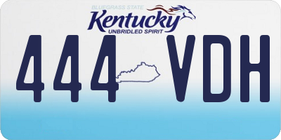 KY license plate 444VDH