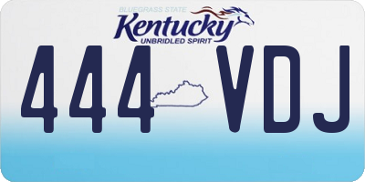 KY license plate 444VDJ